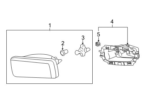 2014 Chevrolet Silverado 1500 Bulbs Fog Lamp Assembly Retainer Diagram for 11570830