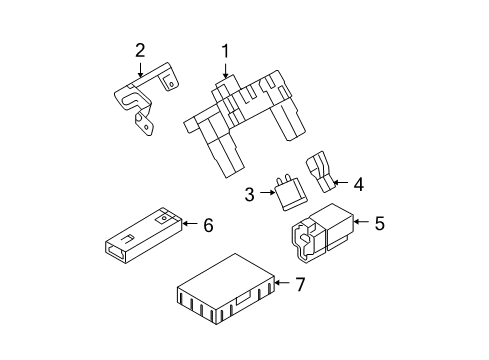 2009 Nissan Versa Controls - Instruments & Gauges Body Control Module Controller Assembly Diagram for 284B1-EL02C