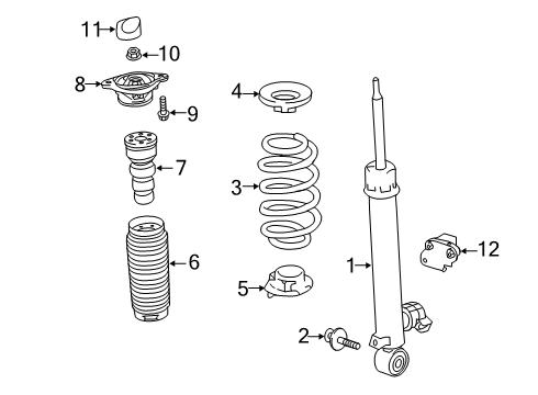 2021 Honda Civic Shocks & Components - Rear SPRING, RR Diagram for 52441-TGH-A11