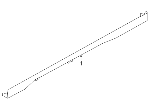 2010 Ford Fusion Exterior Trim - Pillars, Rocker & Floor Rocker Molding Diagram for AE5Z-5410176-AA