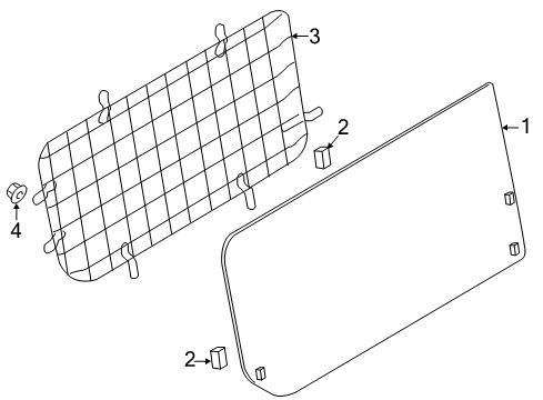 2018 Chevrolet City Express Side Loading Door - Glass & Hardware Protector Nut Diagram for 19316157