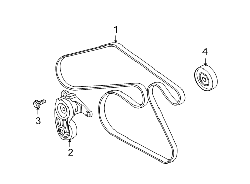 2011 GMC Acadia Belts & Pulleys Serpentine Belt Diagram for 12608660