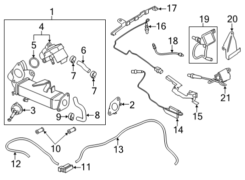 2018 BMW 328d Diesel Aftertreatment System Hose Clamp Diagram for 16121176918