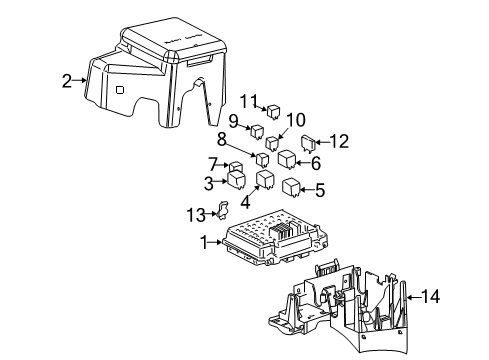 2001 GMC Sierra 1500 HD Daytime Running Lamps Maxi Fuse Diagram for 88861355