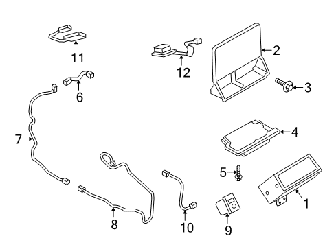 2021 Lincoln Navigator Navigation System Components Cable Diagram for JL7Z-14D202-BA