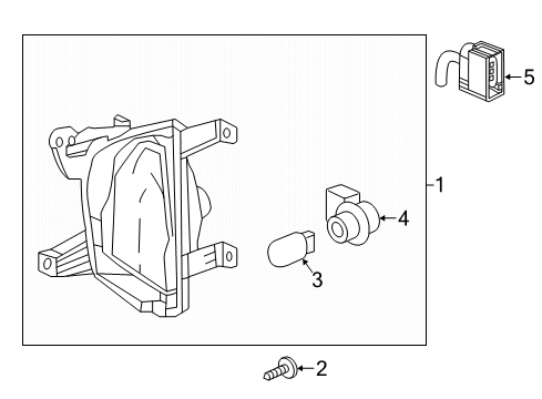 2019 Chevrolet Equinox Bulbs Lamp Asm-Front Turn Signal Diagram for 84226245