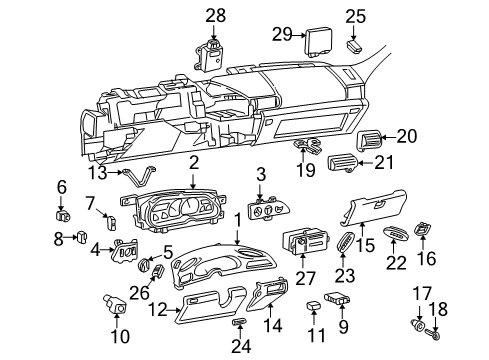 1995 Chevrolet Camaro Instruments & Gauges Instrument Cluster Diagram for 16194231