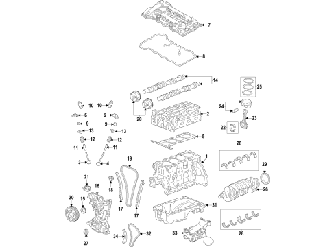 2021 Genesis GV80 Automatic Transmission Cover Assembly-Timing Ch Diagram for 213502T000