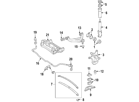 2006 Dodge Sprinter 2500 Front Suspension Components, Lower Control Arm, Stabilizer Bar ABSORBER-Shock Diagram for 5139548AA