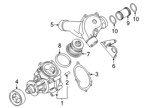 2007 BMW Z4 Water Pump Pulley Diagram for 11517840403