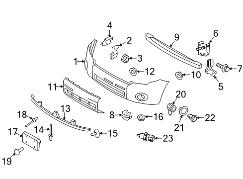 2008 Ford Escape Automatic Temperature Controls Support Brace Bracket Diagram for YL8Z-17B762-AA