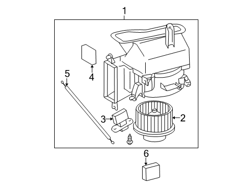 1999 Toyota Solara Blower Motor & Fan Amplifier Diagram for 88650-07010