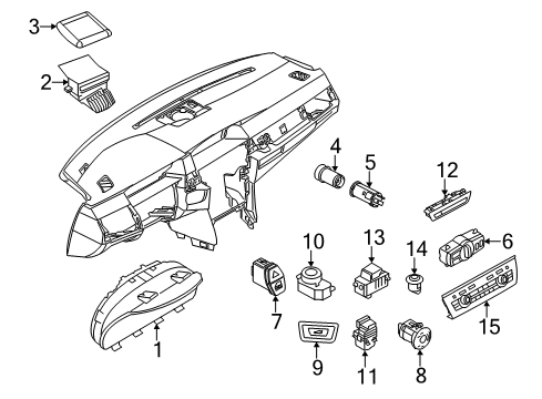 2016 BMW 528i Switches Switch, Hazard-Warning Centerlock Diagram for 61319161896