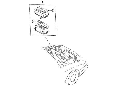 1995 Kia Sephia Electrical Components Block-Main Fuse Diagram for 0K20266760B