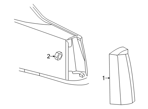 2005 Cadillac STS Tail Lamps Tail Lamp Assembly Diagram for 25754024