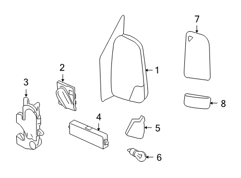 2009 Dodge Sprinter 3500 Mirrors MRRGLASS-Mirror Replacement Diagram for 68010093AA