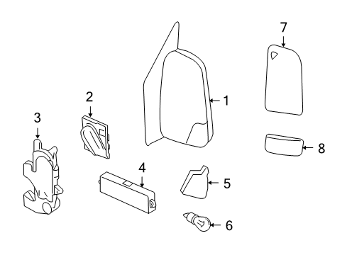 2009 Dodge Sprinter 3500 Mirrors Outside Rear View Mirror Diagram for 68010089AA