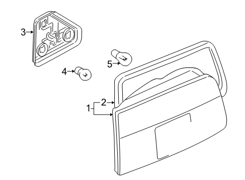 2001 BMW 540i Tail Lamps Bulb Holder, Left Diagram for 63218371325