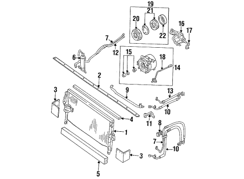 1992 Dodge Ram 50 Air Conditioner Kit H/P Relief Valve A/C C Diagram for MB276862