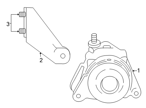 2006 Jeep Liberty Alternator Bracket-Alternator Diagram for 5142547AA