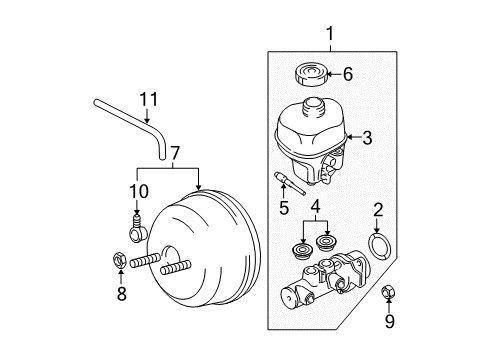 2010 Dodge Ram 1500 Hydraulic System Booster-Power Brake Diagram for 68049856AA