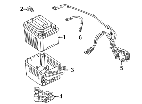 2022 BMW X6 Battery CABLE, STARTER MOT.GEN.JUMP Diagram for 61128796287