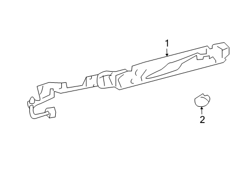 2005 Toyota Solara High Mount Lamps Socket & Wire Bolt Diagram for 90109-05087