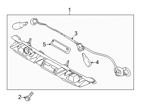 2017 Kia Sedona Bulbs Lamp Assembly-License Plate Diagram for 92500A9000