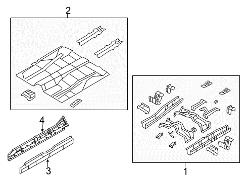 2015 Lincoln MKX Floor Rail Assembly Diagram for BT4Z-7811000-A
