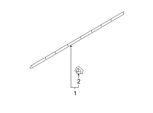 2009 Nissan Murano Exterior Trim - Pillars, Rocker & Floor Clip-Weatherstrip Diagram for 80850-1AA0A