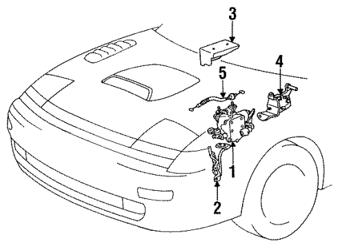 1991 Toyota Celica Cruise Control System Module Diagram for 88240-20341