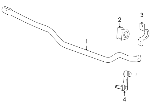 2009 Cadillac XLR Stabilizer Bar & Components - Rear Shaft-Rear Stabilizer Diagram for 15806422