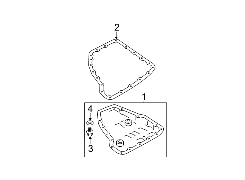 2004 Nissan Altima Automatic Transmission Pan Assy-Oil Diagram for 31390-85X00