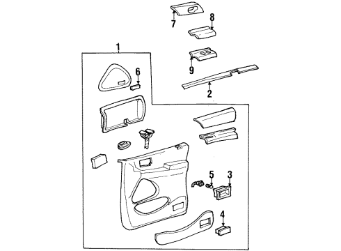 1997 Ford Windstar Bulbs Belt Weatherstrip Diagram for F58Z1621456A