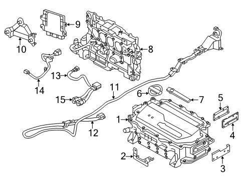 2012 Nissan Leaf Electrical Components MODULATOR Assembly-Ev Control Diagram for 237D0-3NA1E