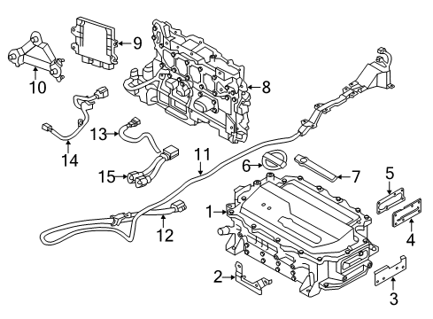 2012 Nissan Leaf Electrical Components Inverter Complete - Power Head Diagram for 291A0-3NA0A