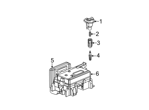 2003 GMC Envoy XL Ignition System Spark Plug Diagram for 25334145