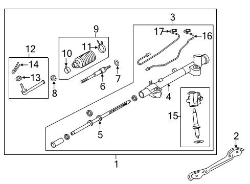 2017 Infiniti Q70L Steering Column & Wheel, Steering Gear & Linkage Spacer Diagram for 48636-9W100