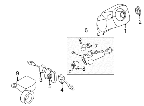 1999 Infiniti QX4 Switches Lock Set-Steering Diagram for D8700-0W011