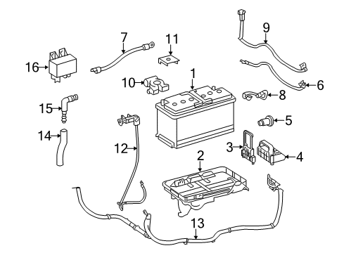 2009 Dodge Sprinter 2500 Battery Bolt-HEXAGON FLANGE Head Diagram for 6104191AA