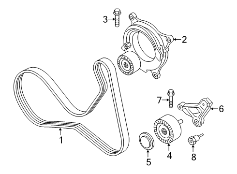 2020 BMW X4 Belts & Pulleys Ribbed V-Belt Diagram for 11288613707