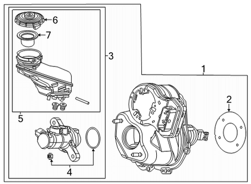 2021 Honda Odyssey Dash Panel Components SET, RESERVOIR Diagram for 46670-THR-A01