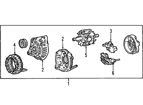 2009 Chevrolet Aveo Alternator Alternator Diagram for 96991181