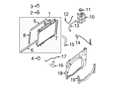 2011 Nissan Armada Radiator & Components Hose - Auto Transmission Oil Cooler Diagram for 21632-9GF0A