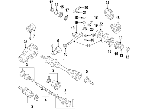 2016 Nissan 370Z Rear Axle, Axle Shafts & Joints, Differential, Drive Axles, Propeller Shaft Final Drive Assy-Rear Diagram for 38301-6GA0C