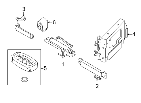 2021 Hyundai Santa Fe Keyless Entry Components Antenna Assy-Smartkey Diagram for 95460-S1530