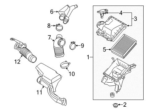 2011 Lexus CT200h Powertrain Control Engine Computer Assembly Diagram for 89660-76014