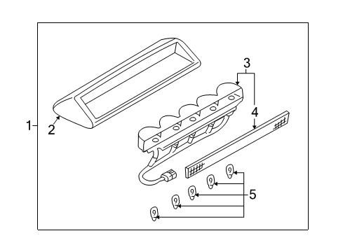2001 Infiniti I30 Bulbs Lamp Assembly-Stop Diagram for 26590-2Y200