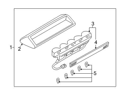 2001 Infiniti I30 Bulbs Housing-Stop Lamp Diagram for 26599-2Y200