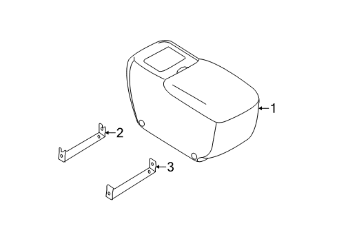 2013 Infiniti QX56 Rear Console Console Assy-Rear Diagram for 96950-1V91A